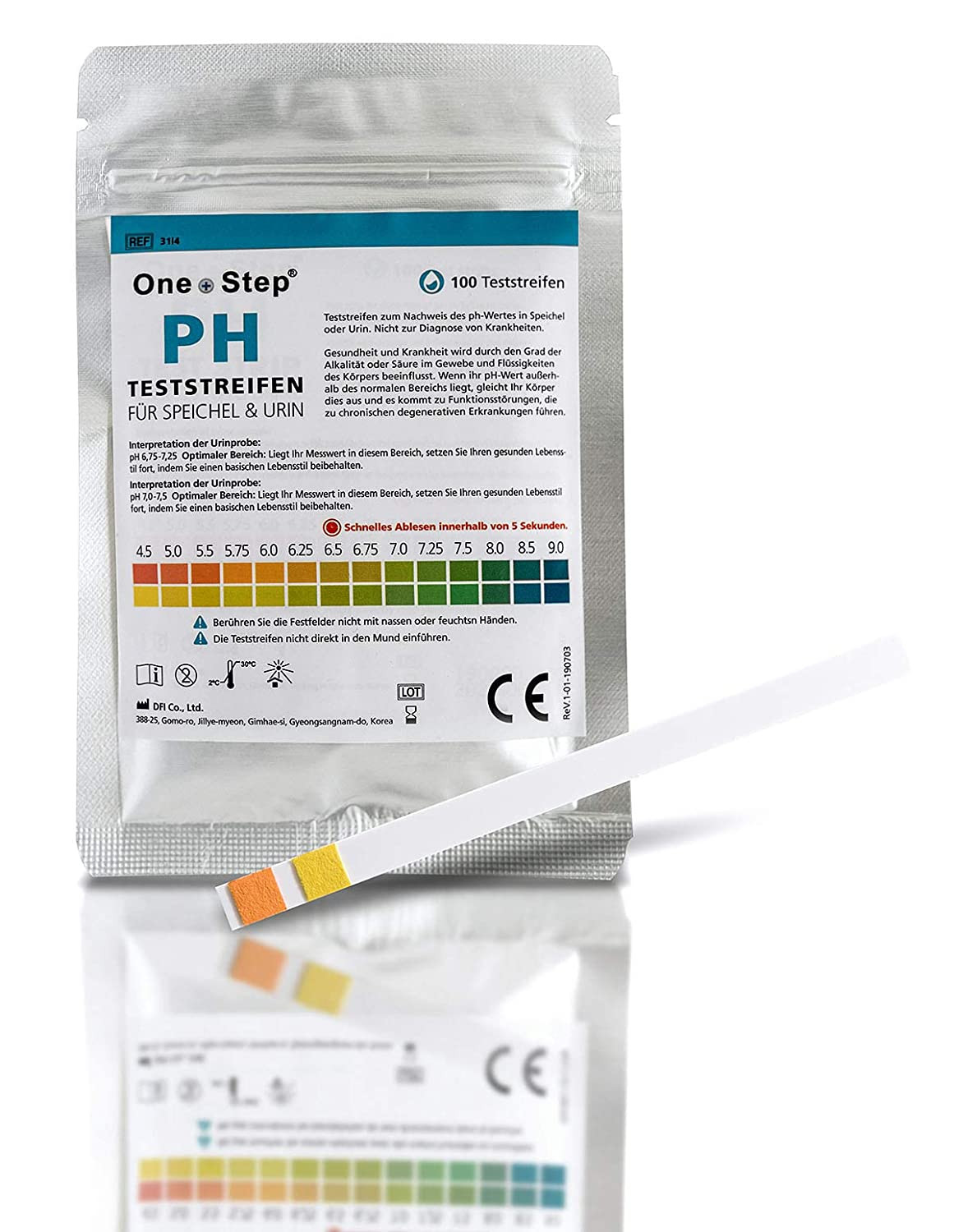 100 x pH Wert Teststreifen - Urin UND Speichel Test in einem