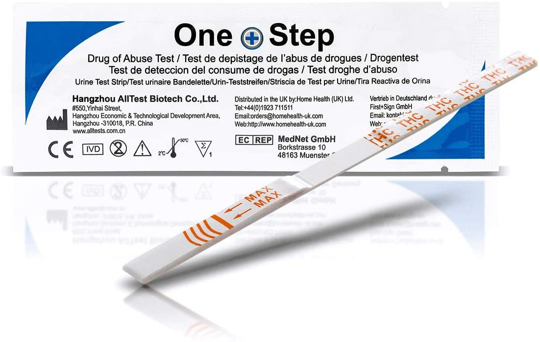 Drogentest Cannabis (Marihuana / Haschisch / THC) - Schnelltest, 10 Stk. -  Ultrasensitiv - Drogentests