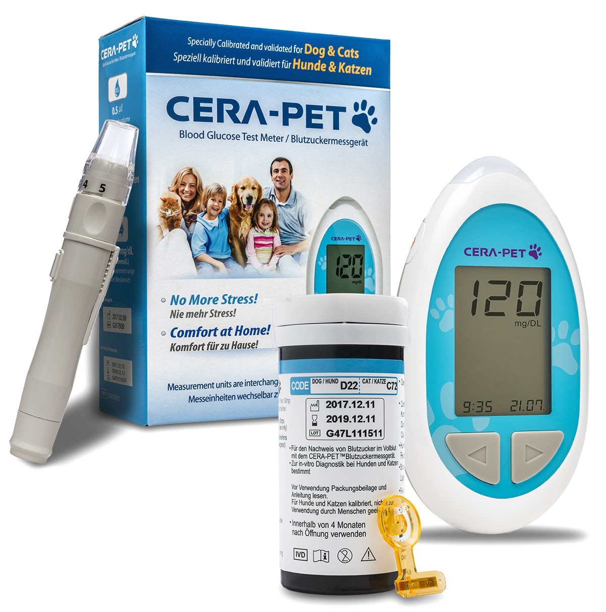 Cera-Pet Blutzuckermessgerät für Hunde und Katzen