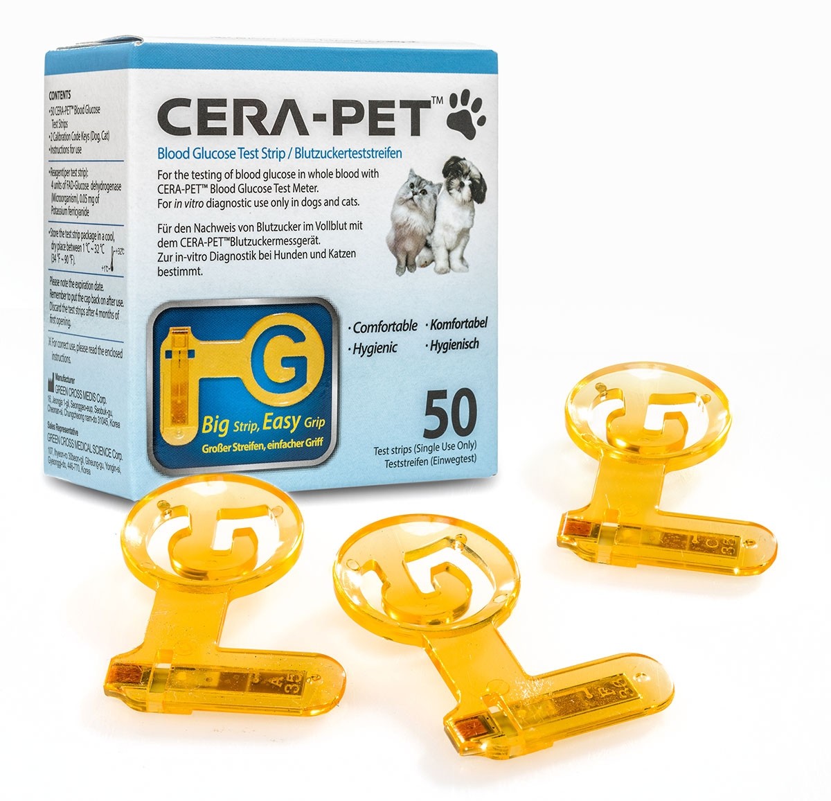 Cera-Pet Blutzuckerteststreifen