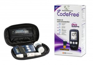 SD CodeFree Blutzuckermessgerät mg/dl inkl. Teststreifen und Lanzetten